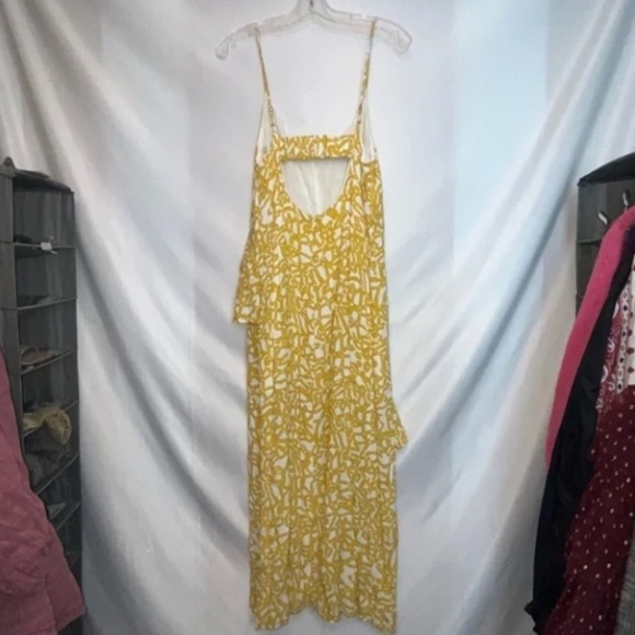 Anthropologie Maeve Brittany Goldenrod Midi Dress - Size 14 - Picture 2 of 11